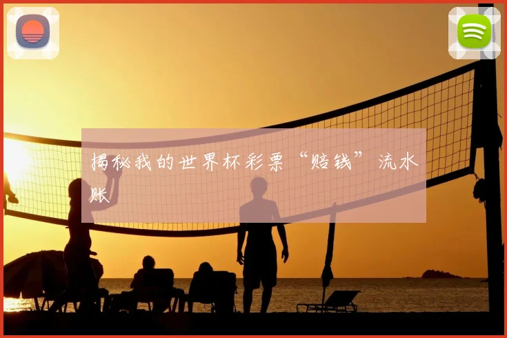 揭秘我的世界杯彩票“赔钱”流水账